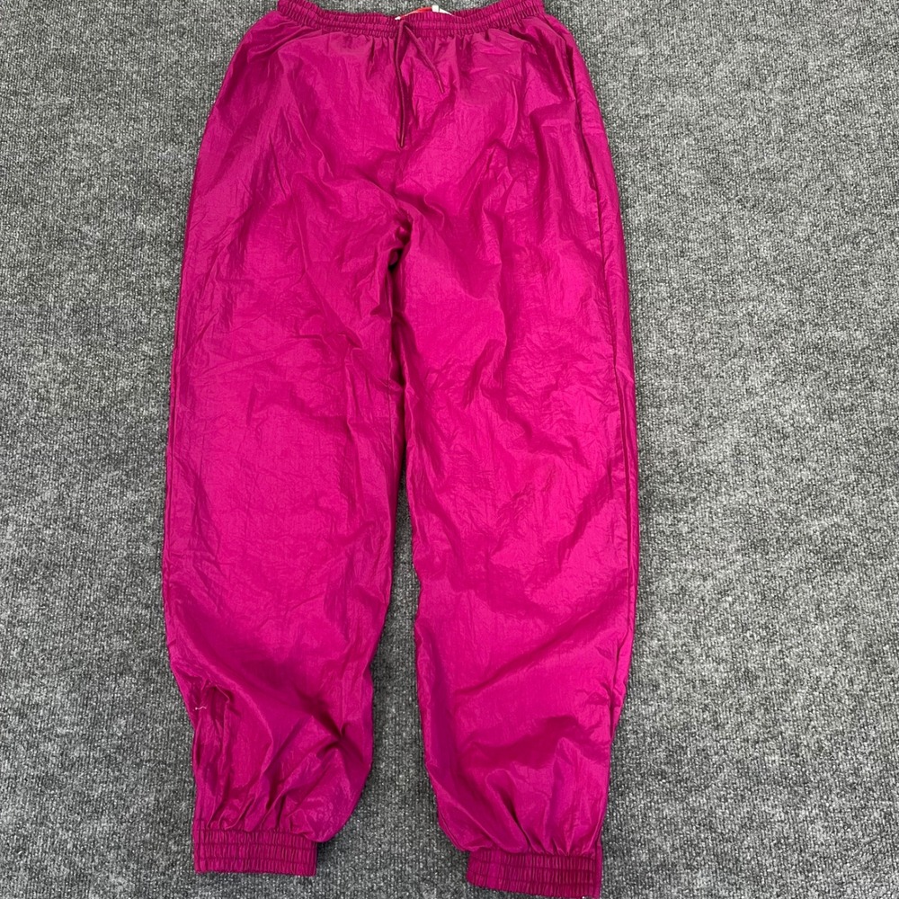 Active Exchange Vintage Magenta Pink Nylon Track Pants Joggers Medium